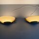 Pair of brass and glass wall lights from the Spage era, 1980, Germany.