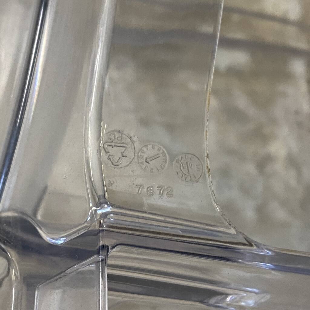 Pair of transparent polycarbonate chairs