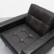 Fauteuil en cuir des années 1970 avec pieds chromés
