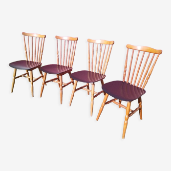 Ensemble 4 chaises bistrot Baumann