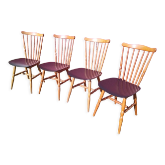 Ensemble 4 chaises bistrot Baumann