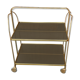 Vintage Folding Trolley in Gold Brass and Plastic