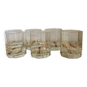 Set of 6 Luminarc whiskey glasses