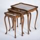 Vintage Nesting Tables with Rattan and Glass Top by Jason Møbler, 1960s, Set of 3