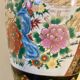 Chinese baluster porcelain vase with polychrome decoration of flowers and pagoda size xxl