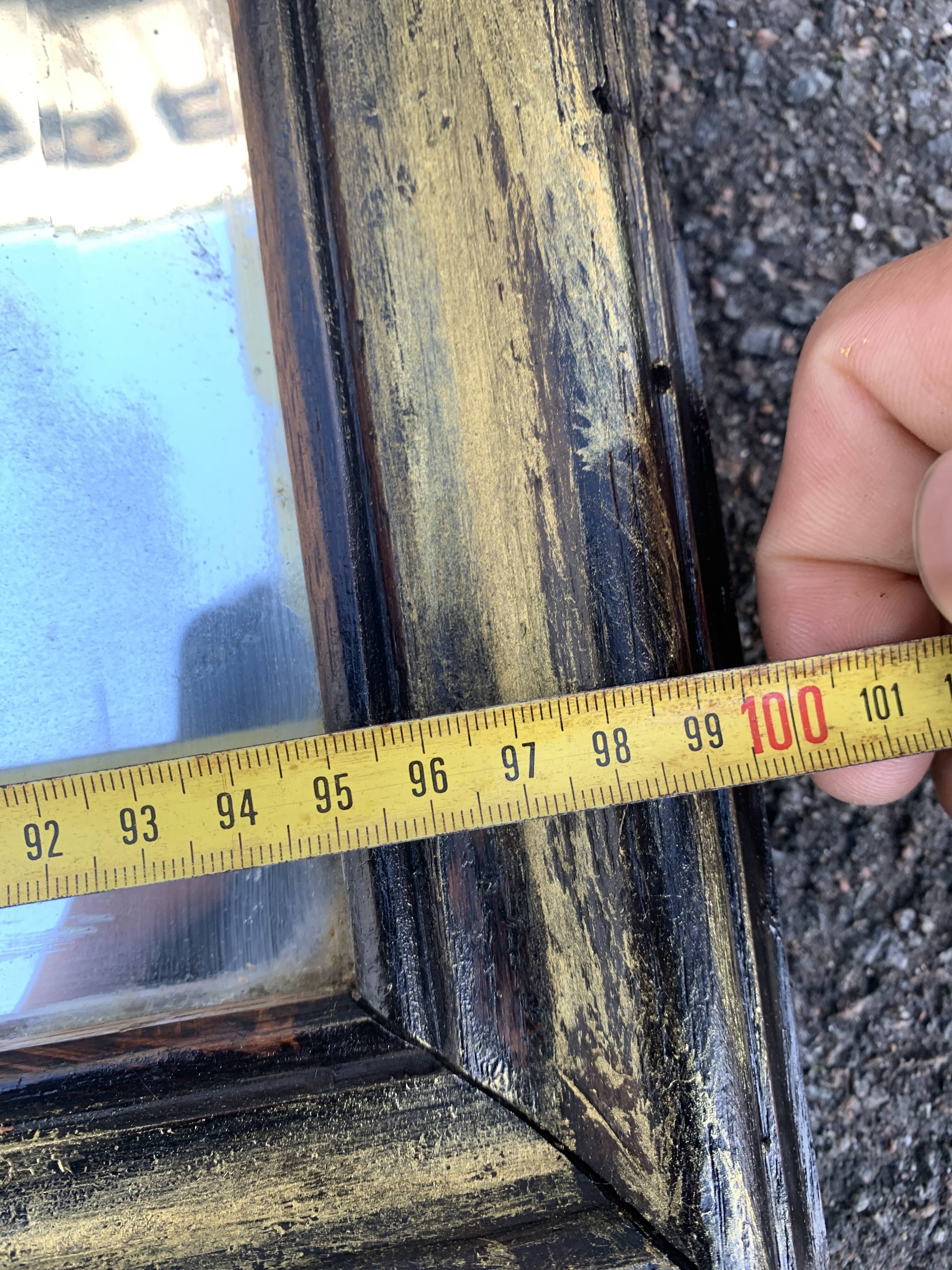 Large Black and Gold Mirror 75 x 100