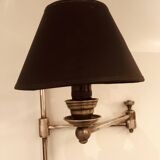 Articulated wall light in patinated nickel Chehoma 1987