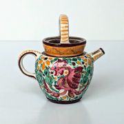 Cruche Pot Faïence - décor dragon - Motifs tourbillonnants et créatures fantastiques - Masse frères