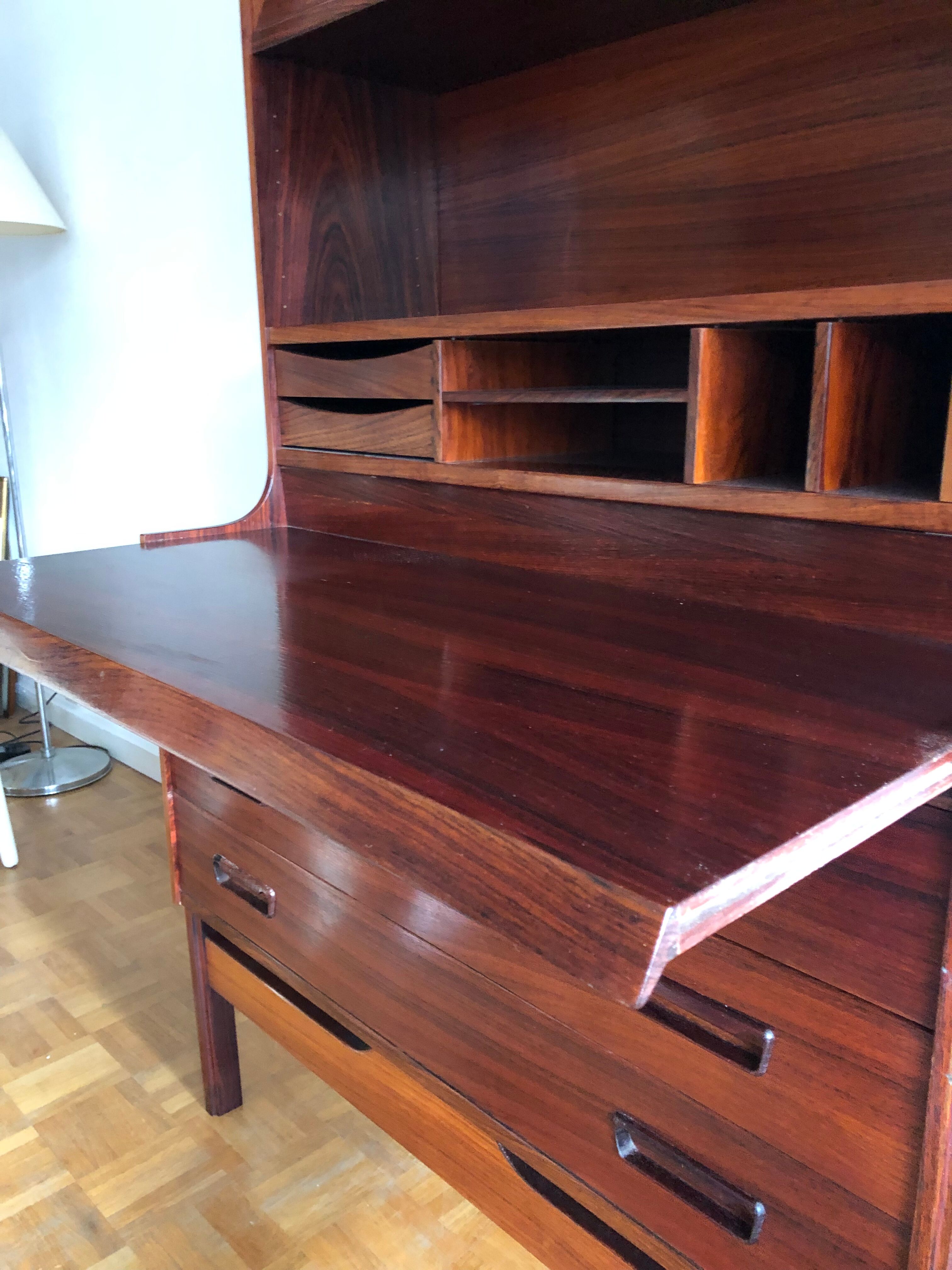 Scandinavian teak secretary desk