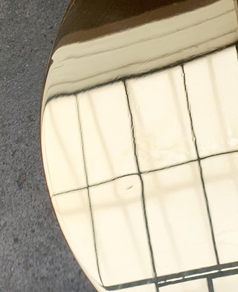 Vintage Hollywood Regency floor lamp in German brass by Florian Schulz.