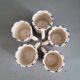Set of 5 glazed ceramic coffee mugs