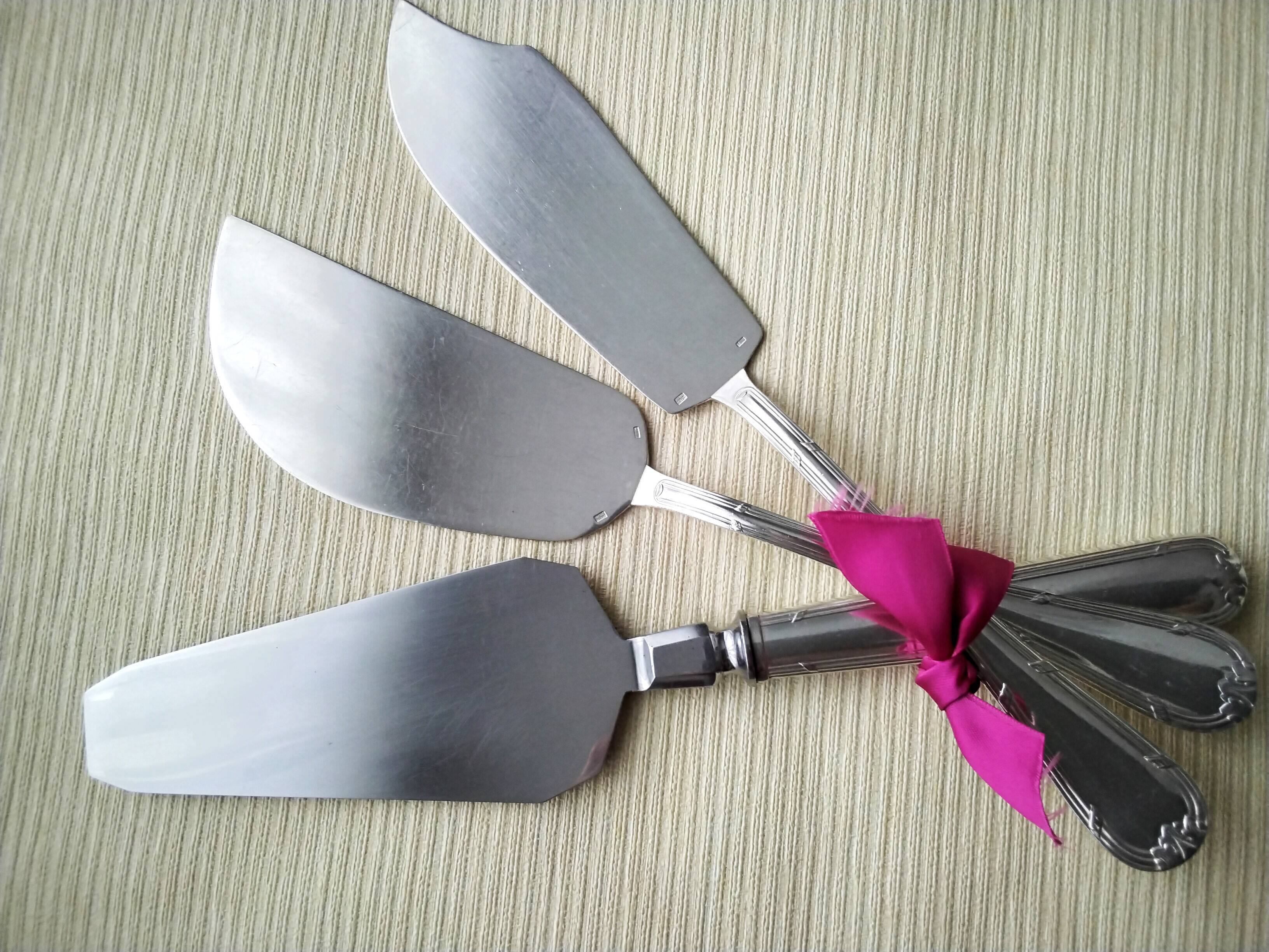 Set of 3 silver-plated serving utensils