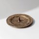 Vintage bronze candlestick from the 1960s, classic design, tray for medium to large candles.