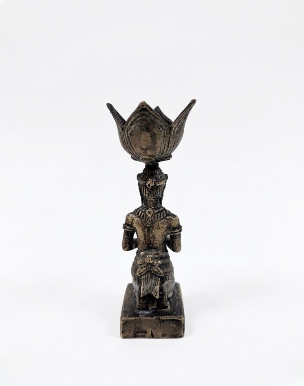Asian bronze candlestick from the 1950s.