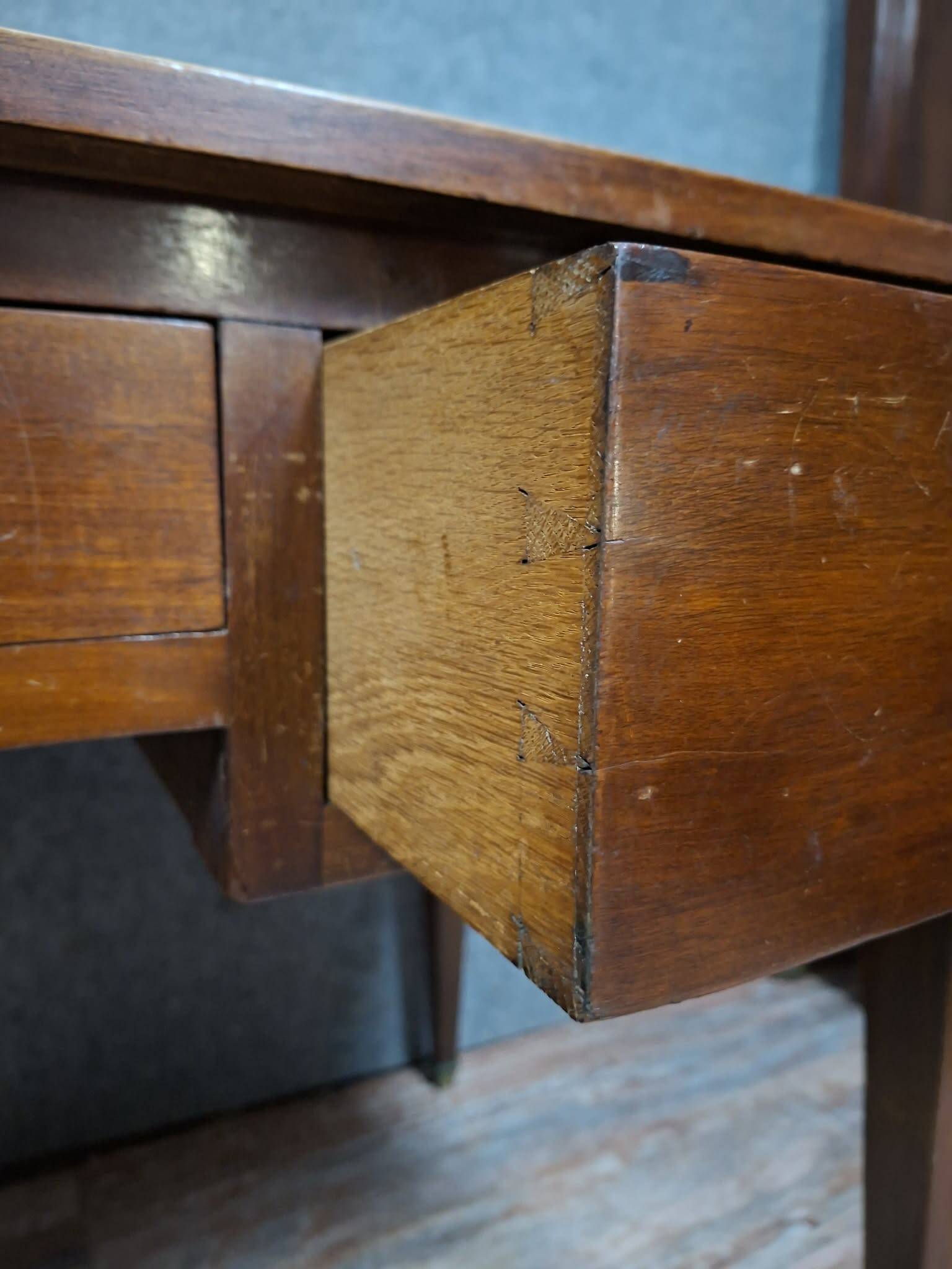 Louis XVI flat desk in mahogany