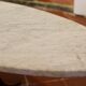 Table basse ovale marbre et palissandre