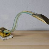 Mid Century Modern Lucite Serpent Table Lamp Cobra Brass