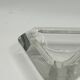 Cendrier vintage triangulaire en verre facetté