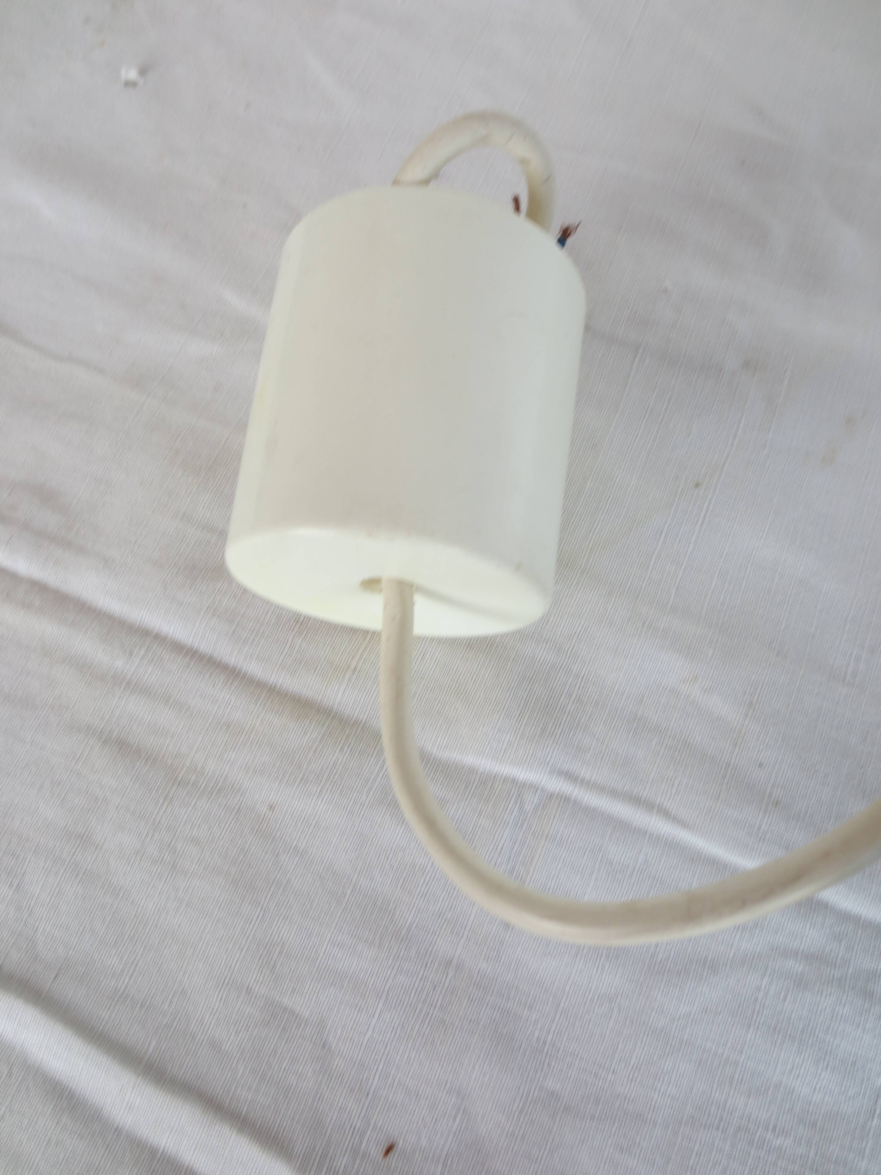 Suspension lampshade opaline blue edge