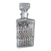 Vintage glass faceted glass whisky decanter diamond airtight cap