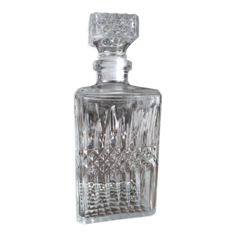 Vintage glass faceted glass whisky decanter diamond airtight cap