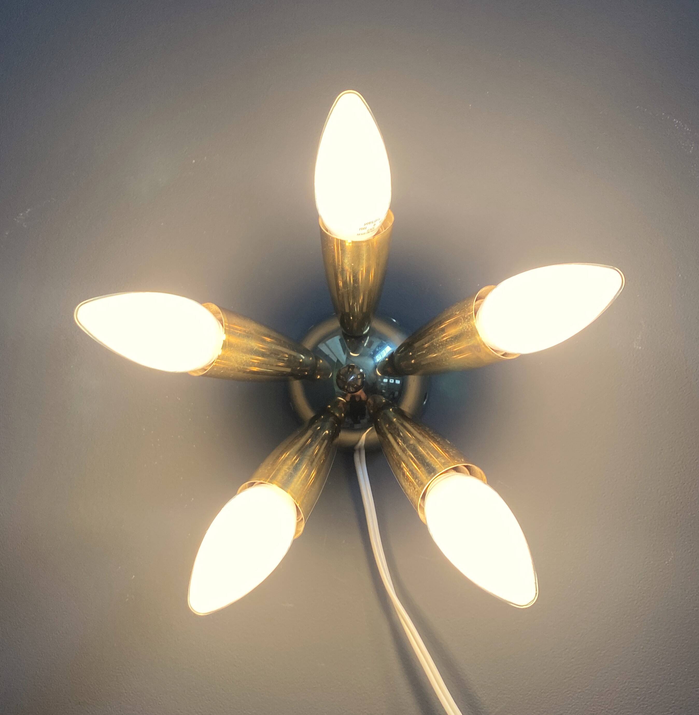 Wolfgang Tumpel ceiling / wall lamp 1960s