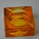 Orange ice cube ashtray by Antonio Imperatore, Murano glass, Italy, 1970