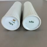 Set of 2 Abstract Op Art Vase Tapio Wirkkala Rosenthal Studio Line Germany 1980s