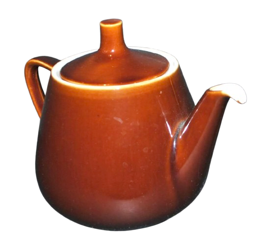 Vintage Villeroy Boch ceramic teapot 1960-70 chocolate caramel color