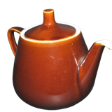 Vintage Villeroy Boch ceramic teapot 1960-70 chocolate caramel color