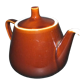 Vintage Villeroy Boch ceramic teapot 1960-70 chocolate caramel color