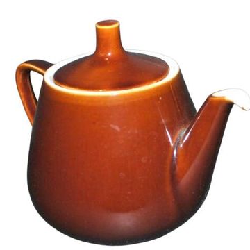 Vintage Villeroy Boch ceramic teapot 1960-70 chocolate caramel color