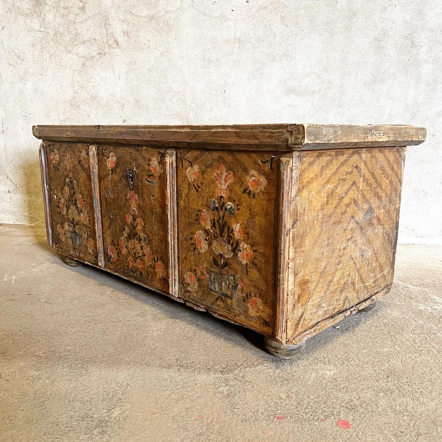 18th century painted folk chest