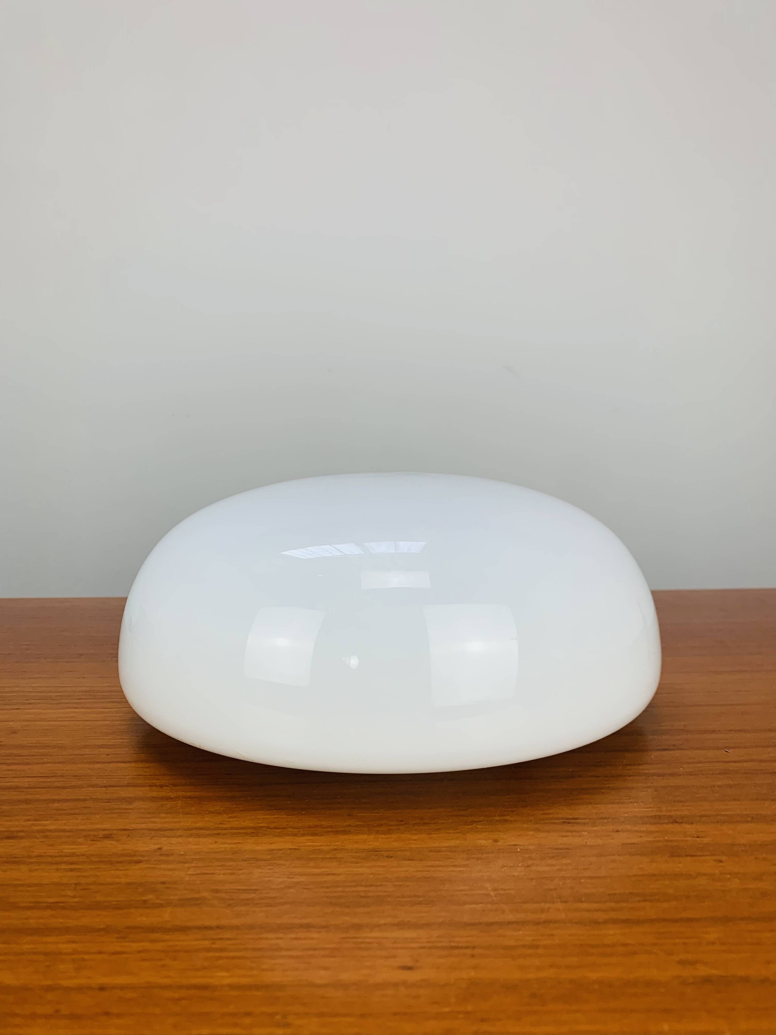 Opaline ball wall lamp made in Italy 25 cm, half sphere, vintage