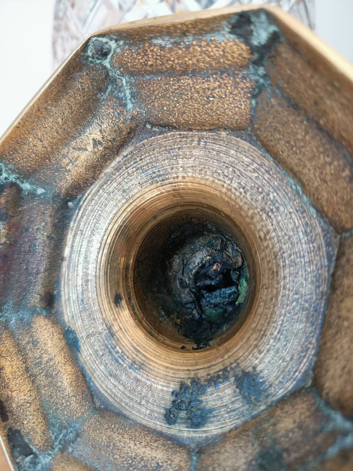 Gilded bronze candle holder