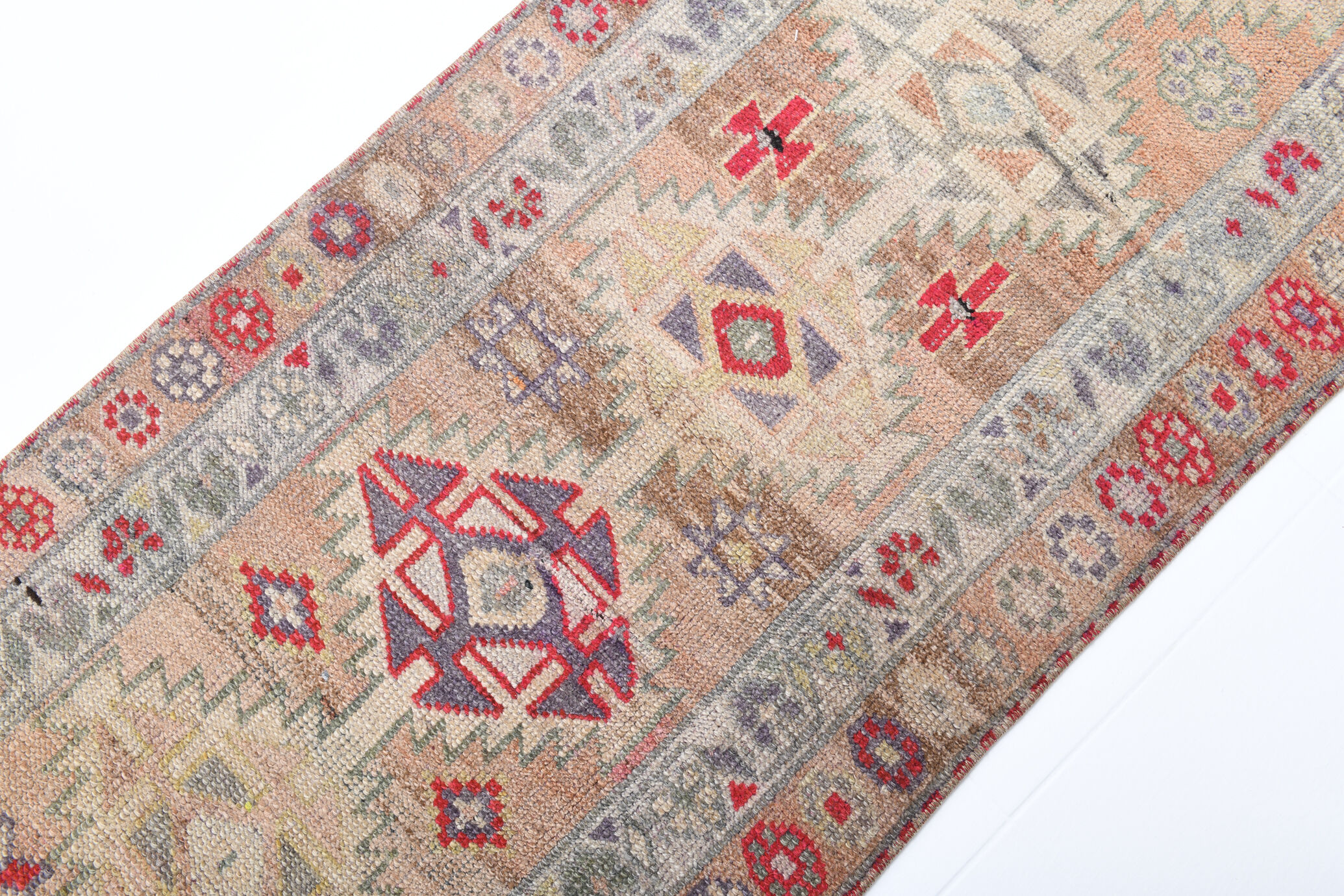 3x10 Turkish vintage runner rug, 80x292cm
