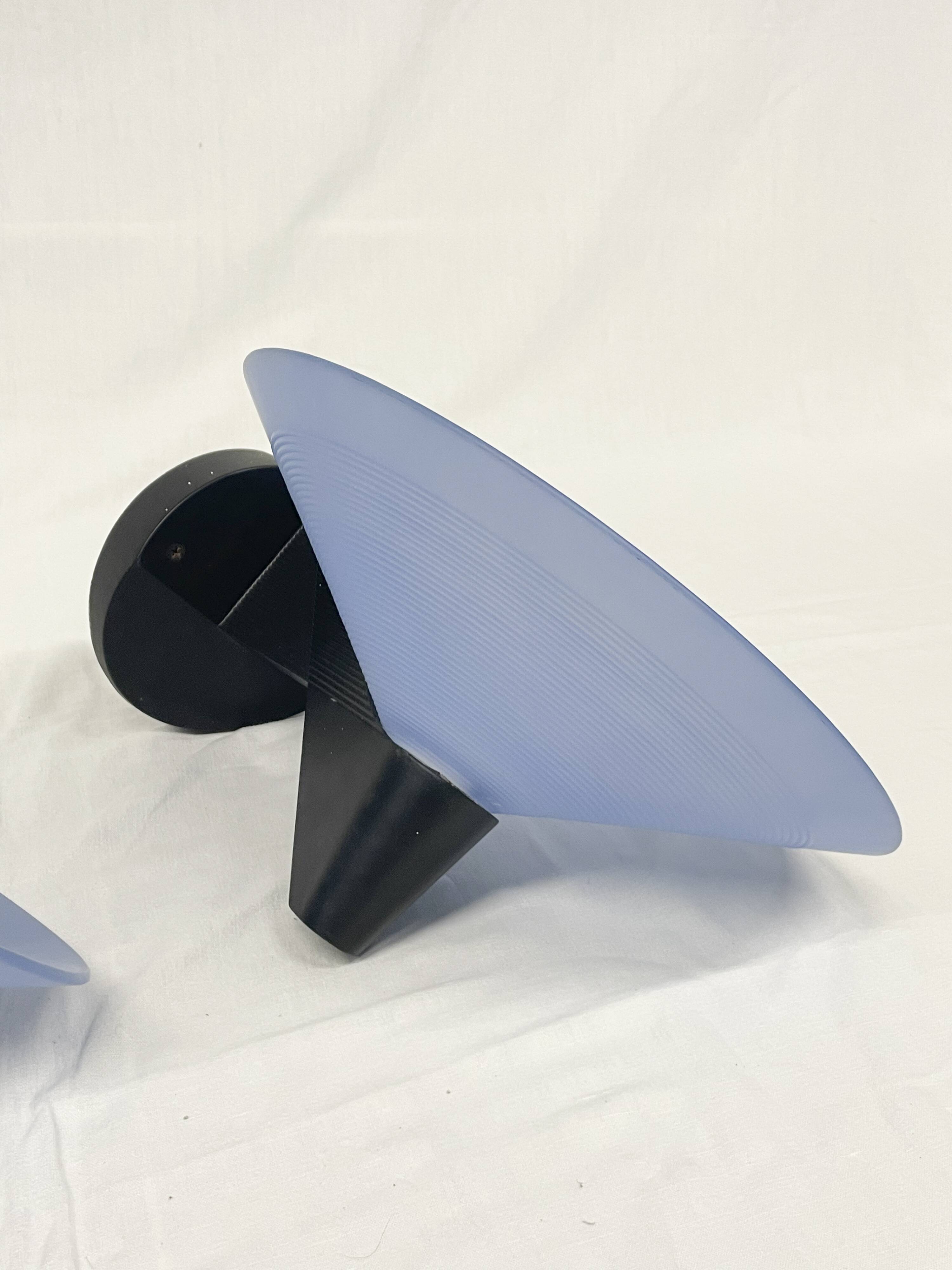 Pair of Lamiprogetti wall lights, Italy, 1980's