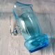Orangeade set, pitcher and 7 vintage turquoise glasses