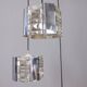 Vintage 1970s metal and crystal pendant lamp, kinkeldey design