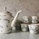 Porcelain barbel tea set Limoges Guérin