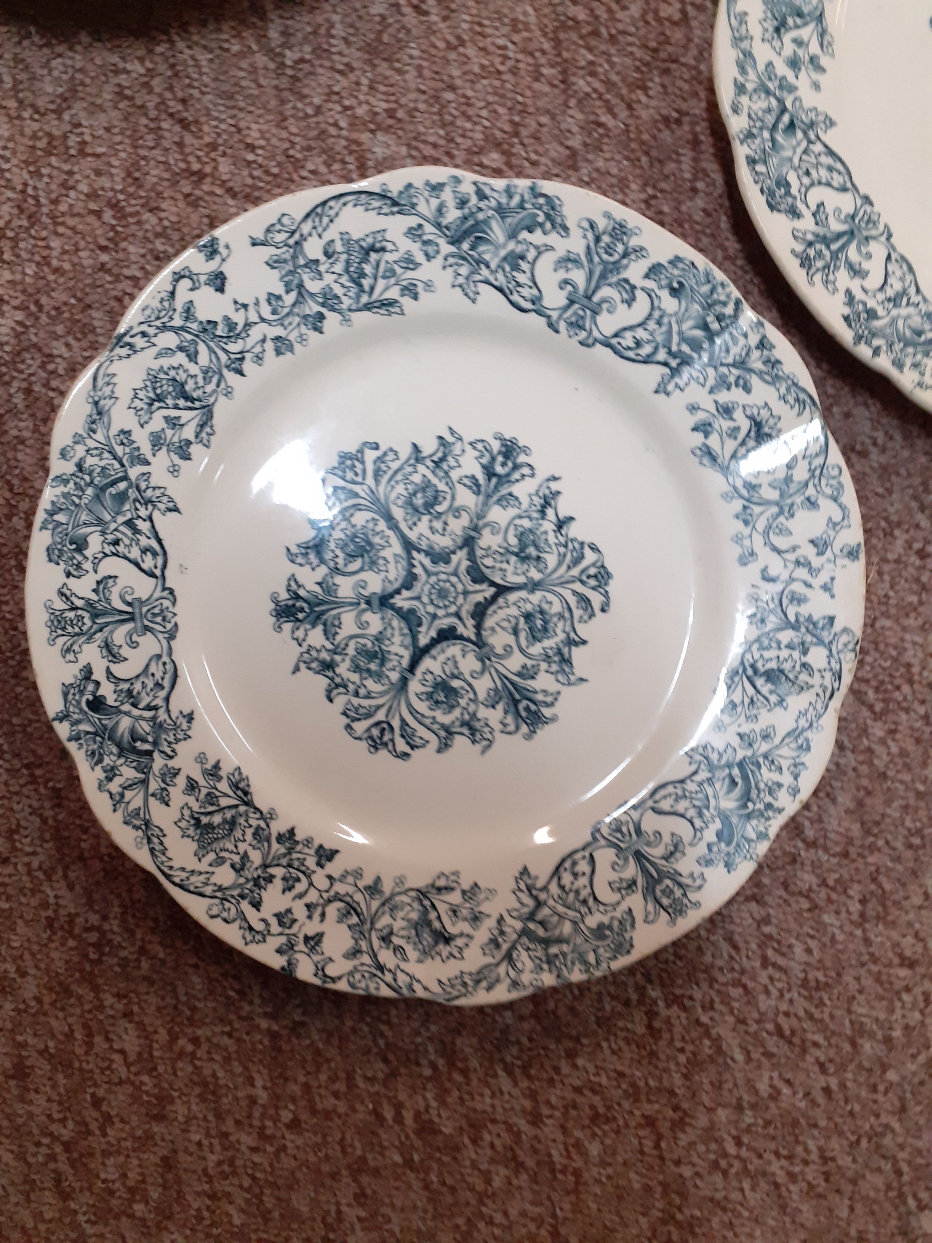 Lot de 6 assiettes Longchamp terre de fer