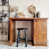 Art Deco desk mahogany plating blond