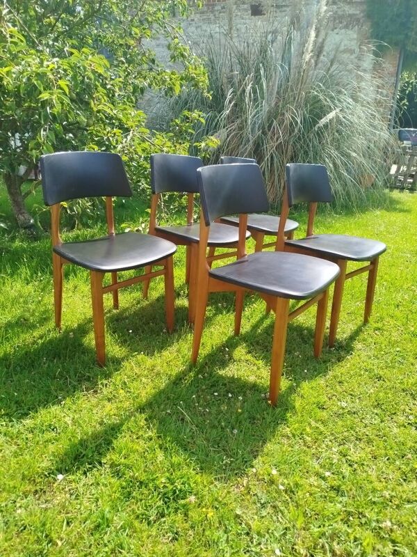 Lot de 5 chaises scandinaves
