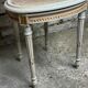 Chaises cannées de style Louis XV patinées gris et doré