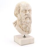 Plaster bust of a Greek man Socrates, 1970s
