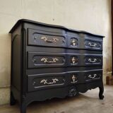 Vintage chest of drawers repainted in black