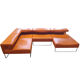 Canapé moroso - lowseat, cuir orange