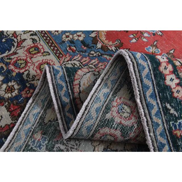1970s Vintage Persian Handmade Wool Red Oversized Area Rug  295x385