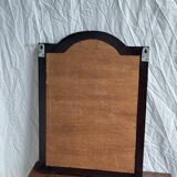 Dark brown wooden mirror with two baguettes H55 L40