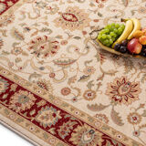 Oriental carpet 240x340 cm beige and red